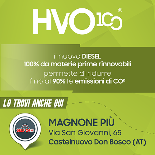 HVO100® ora disponibile anche presso la stazione di servizio MAGNONE PIÙ
